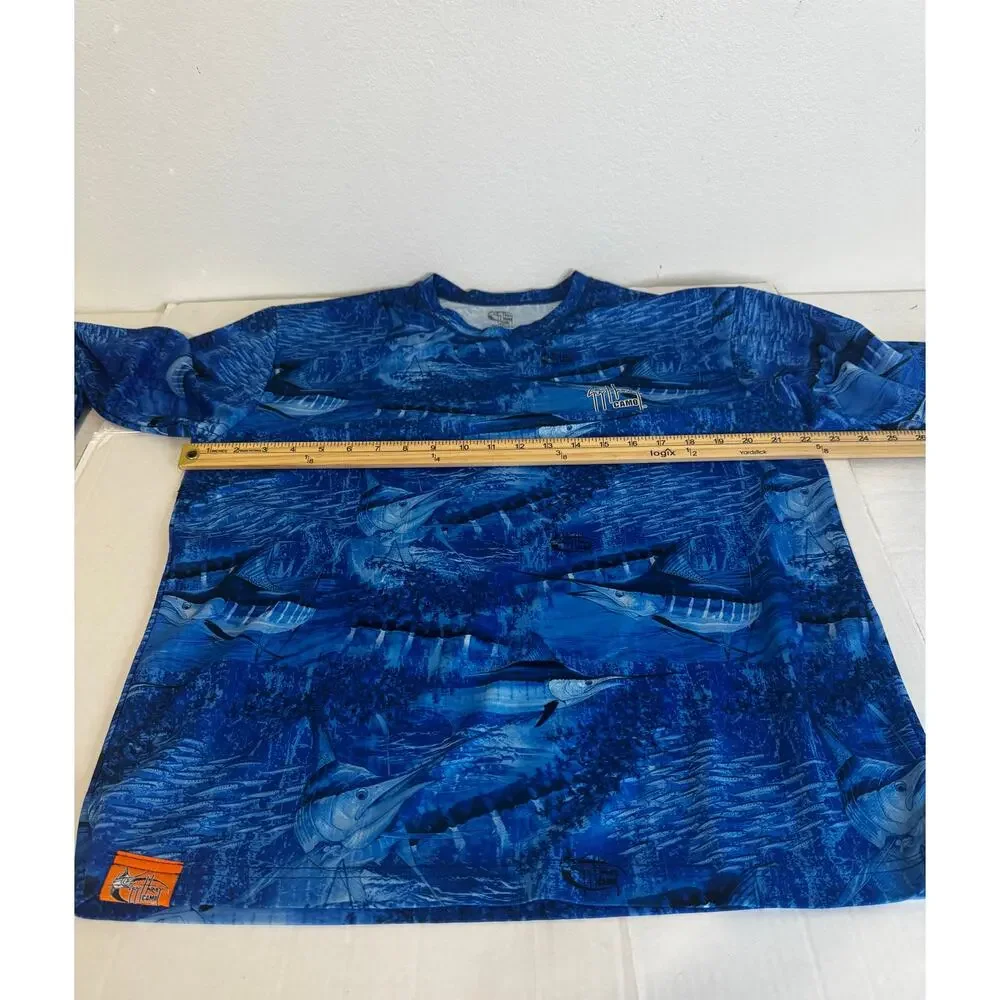 Guy Harvey‎ Men's Long Sleeve T-Shirt Camo by AFTCO Size L (44 Inch Chest) - Picture 5 of 8